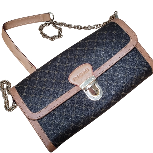 Rioni Handbags - RR RIONI | Monogram Print Clutch